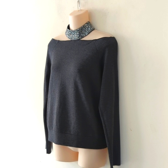 Bailey 44 "Shrine of Terror" Sweatshirt with Embellished Choker S - Picture 9 of 16